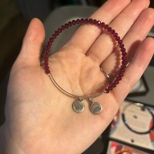 Alex and Ani Deep Red Beaded Bracelet